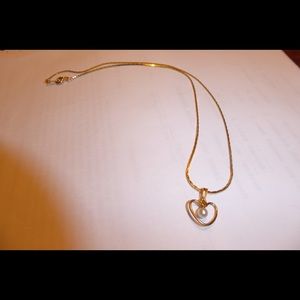 Gold plated thin necklace